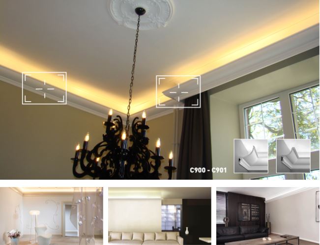 Карнизы для скрытого освещения